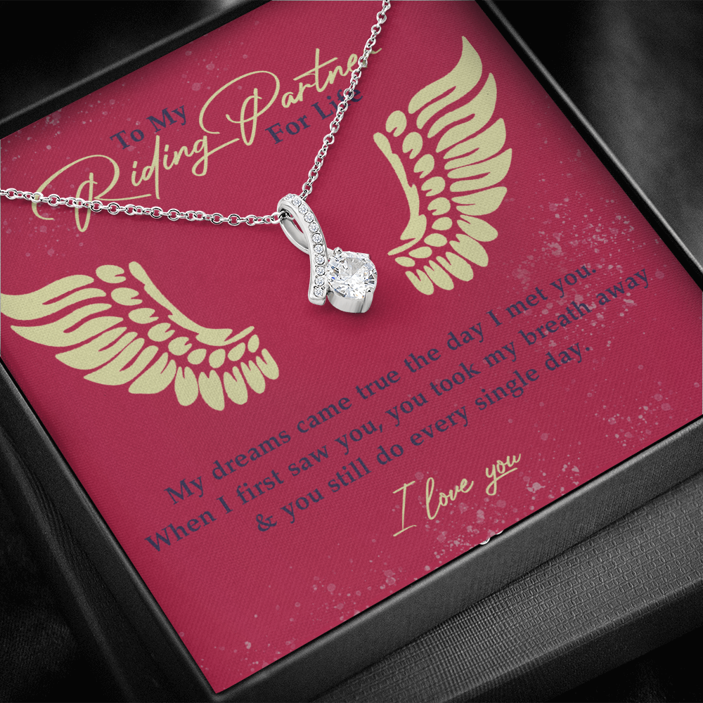 To My Riding Partner for Life Necklace Biker Wife Motorcycle Jewelry For Women