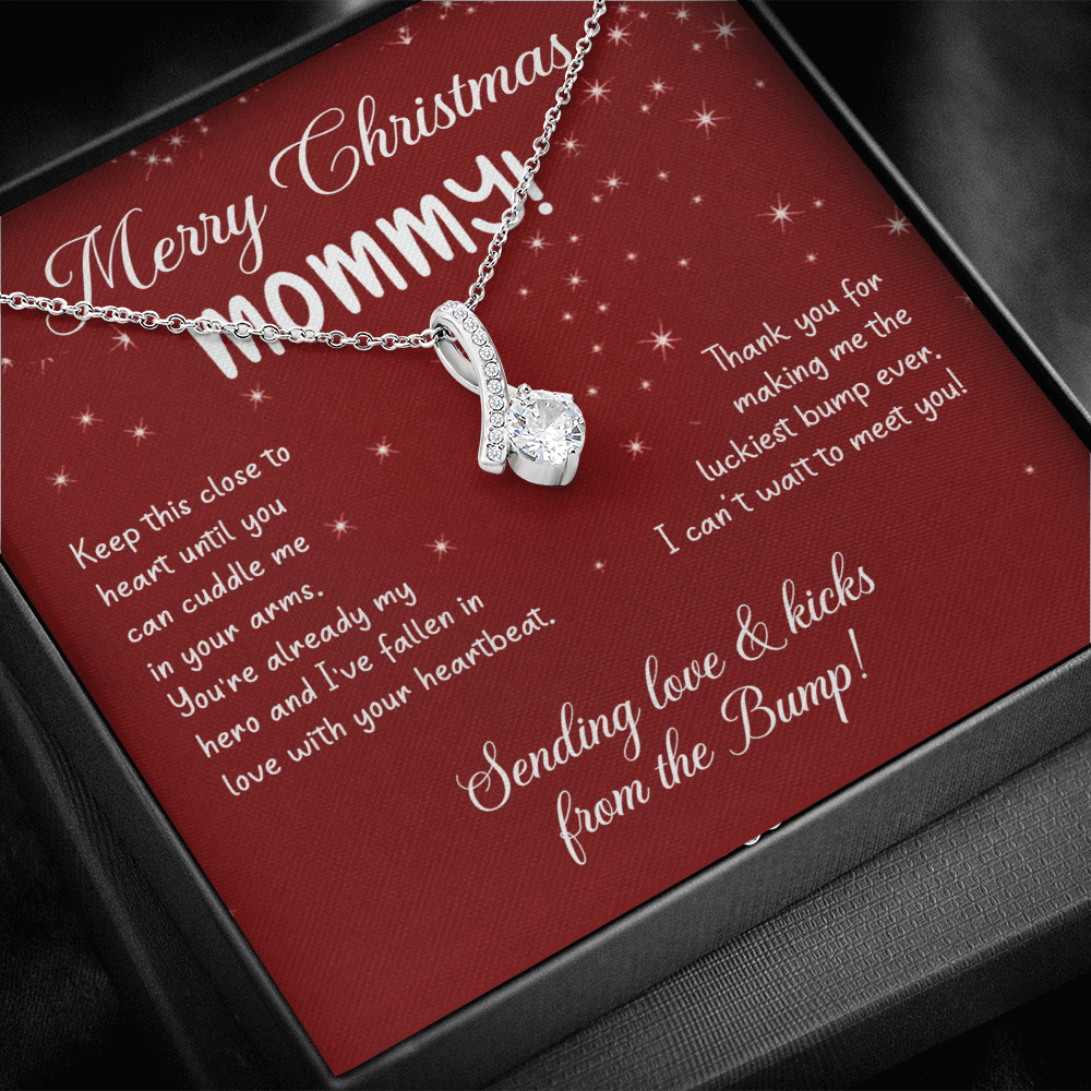To My Mom Christmas Necklace Christmas Gift For Mom To Be First Time Mommy Gift