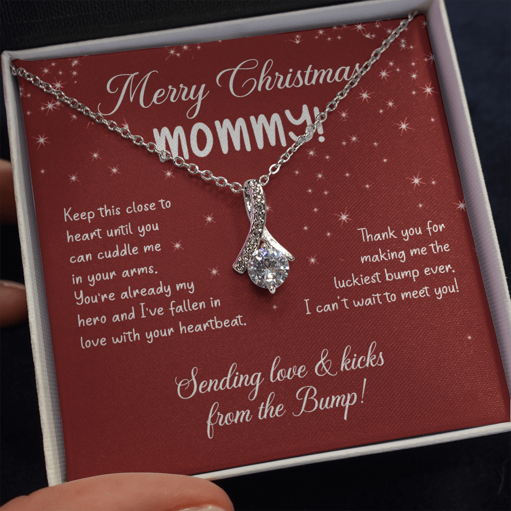 To My Mom Christmas Necklace Christmas Gift For Mom To Be First Time Mommy Gift