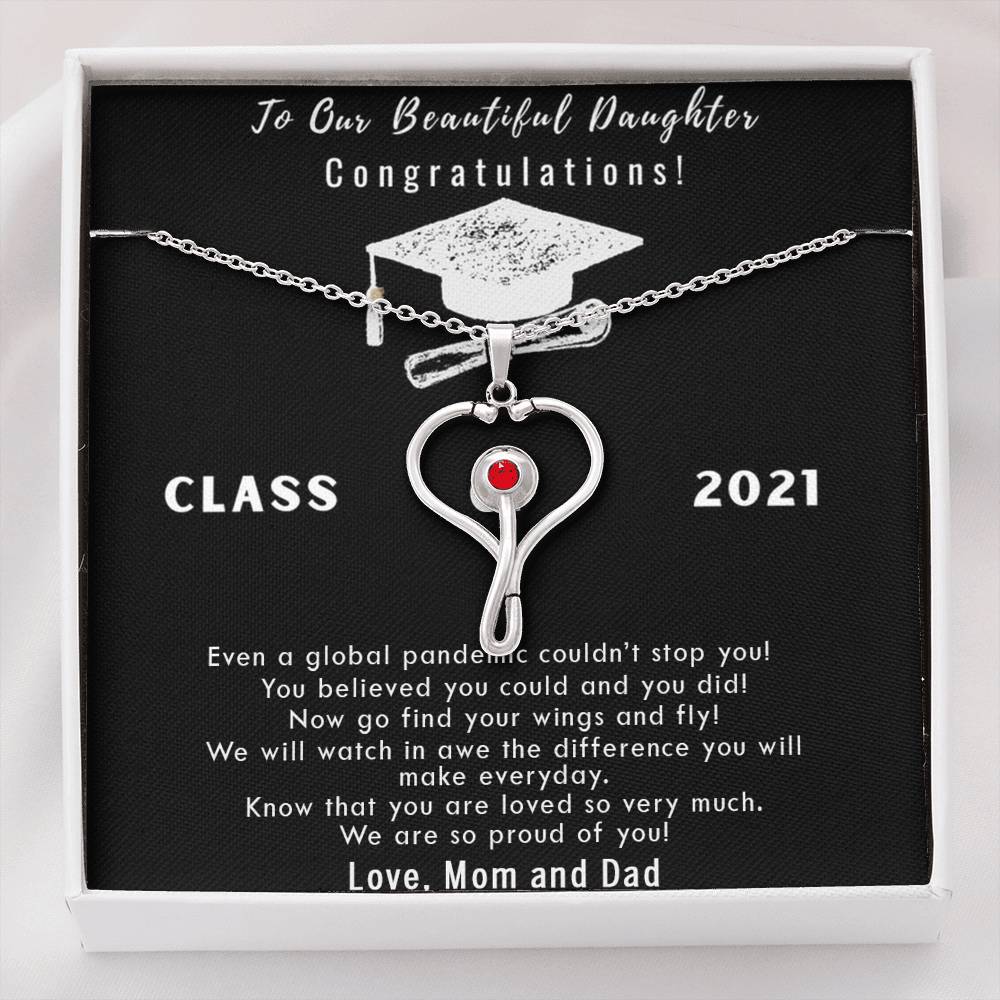 Graduation Gift For Daughter, Graduation Nursing School, Stethoscope Necklace