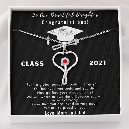 Graduation Gift For Daughter, Graduation Nursing School, Stethoscope Necklace
