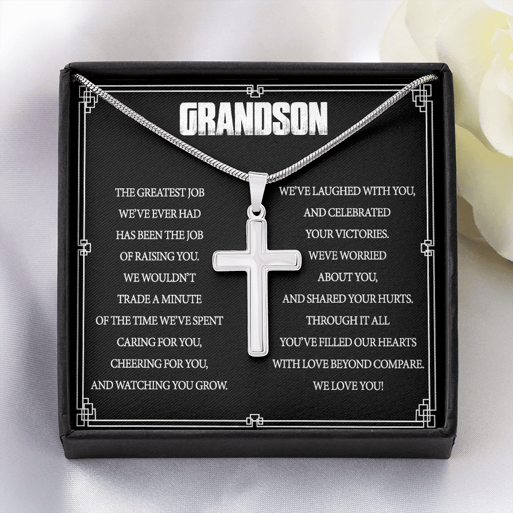 To My Grandson Cross Jewelry Necklace for Grandson Birthday Gift for Grandson 175220753087