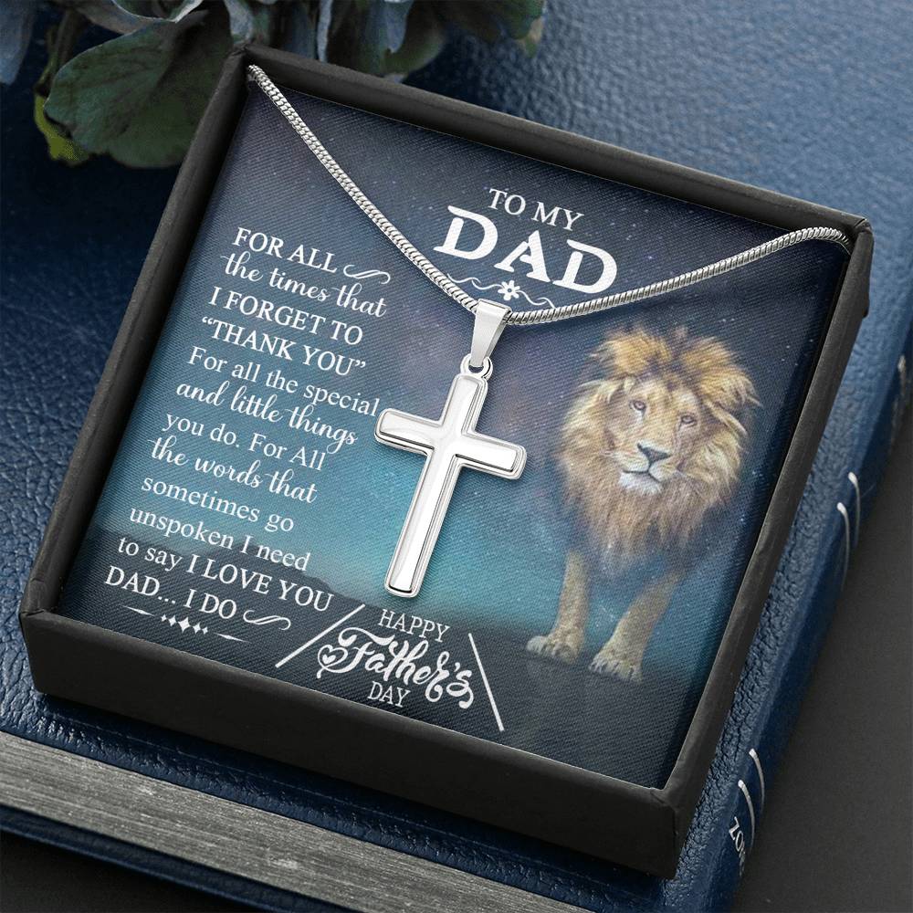 Lion Son to Dad Pendant, Fathers Day Necklace for Dad Father Jewelry for Mens