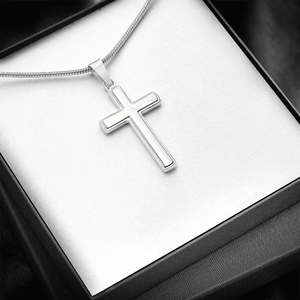 To My Grandson Gift for Grandson Grandson Birthday for Grandson Cross Necklace 175220749551