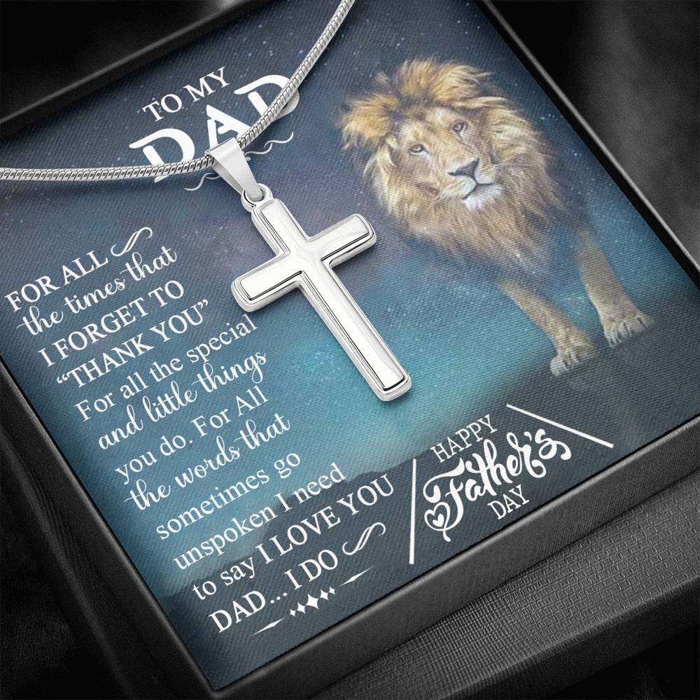 Lion Son to Dad Pendant, Fathers Day Necklace for Dad Father Jewelry for Mens