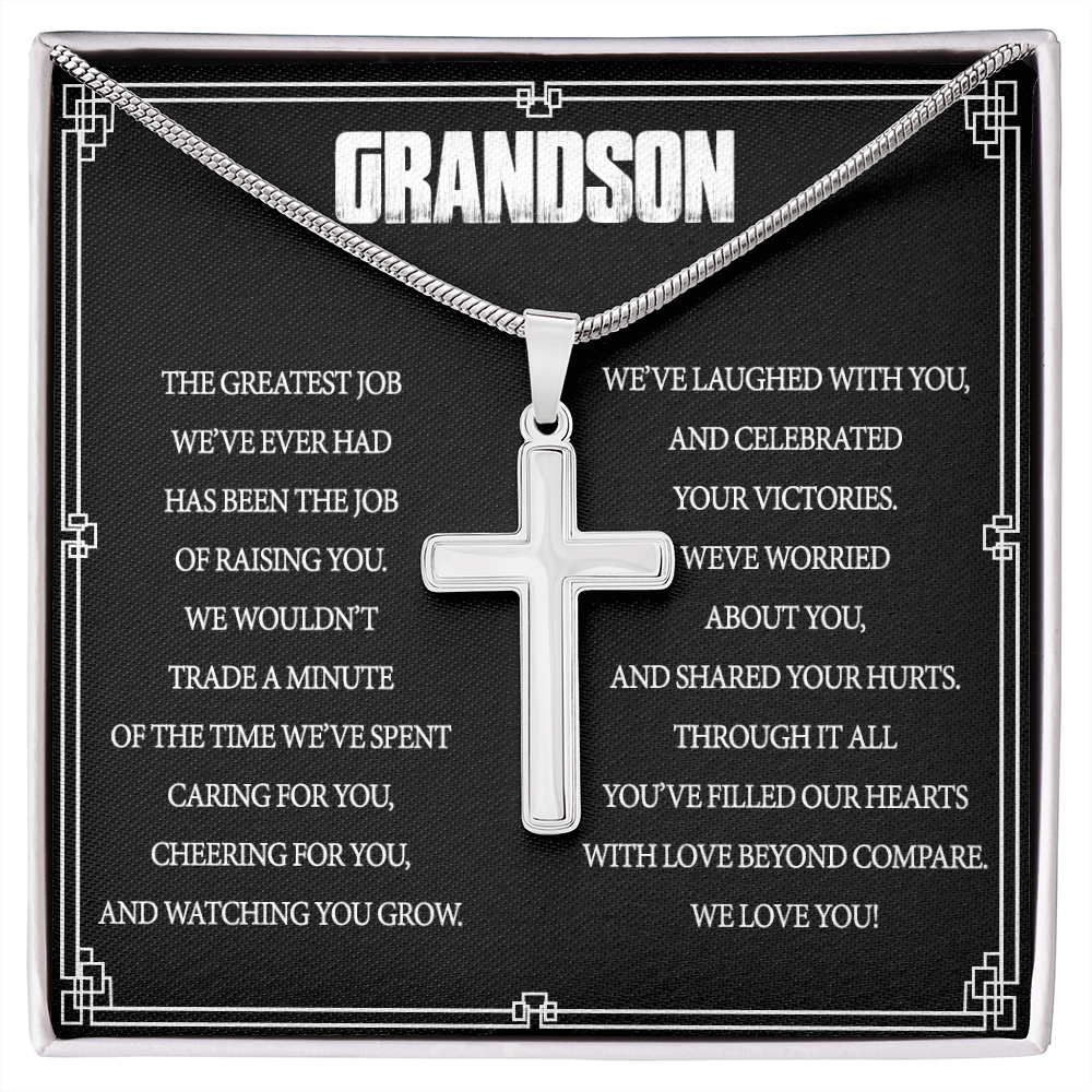 To My Grandson Cross Jewelry Necklace for Grandson Birthday Gift for Grandson 175220753087