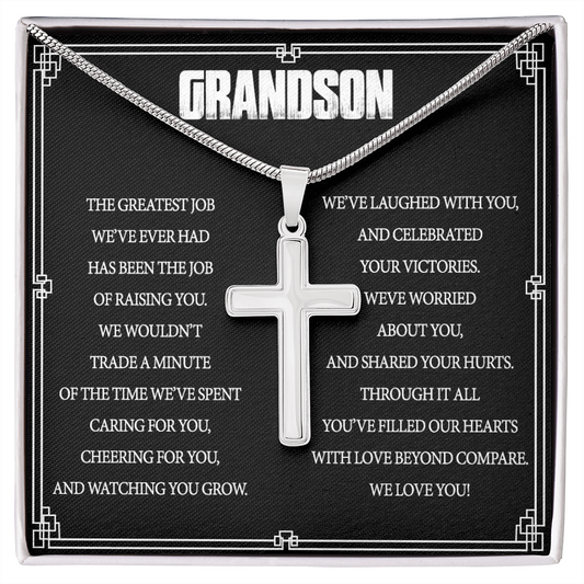 To My Grandson Cross Jewelry Necklace for Grandson Birthday Gift for Grandson 175220753087