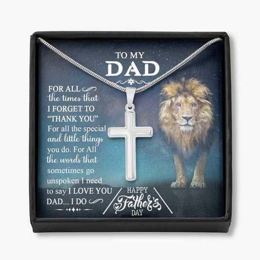 Lion Son to Dad Pendant, Fathers Day Necklace for Dad Father Jewelry for Mens
