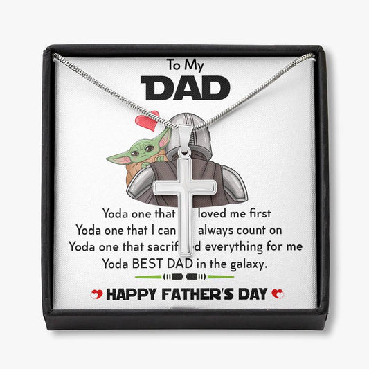 To My Dad Necklace Fathers Day Gifts Jewelry For Dad Baby Yoda Dad Gifts for Man