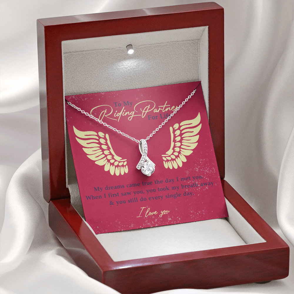 To My Riding Partner for Life Necklace Biker Wife Motorcycle Jewelry For Women