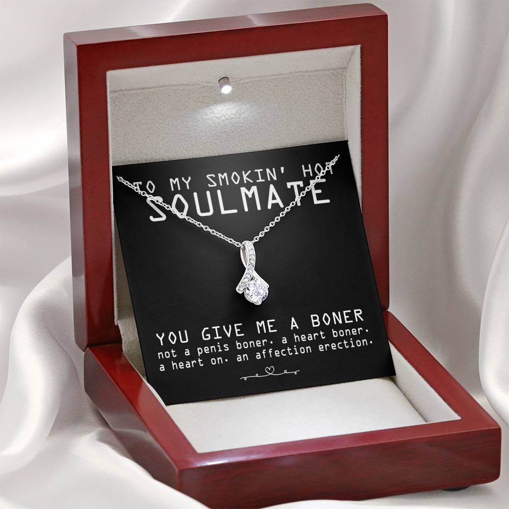 To My Smokin' Hot Soulmate Necklace Gift for Fiancee Wife Birthday Present Xmas