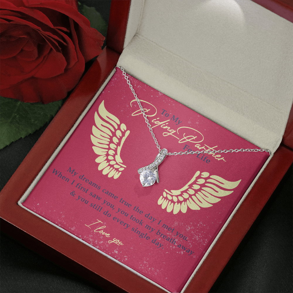To My Riding Partner for Life Necklace Biker Wife Motorcycle Jewelry For Women