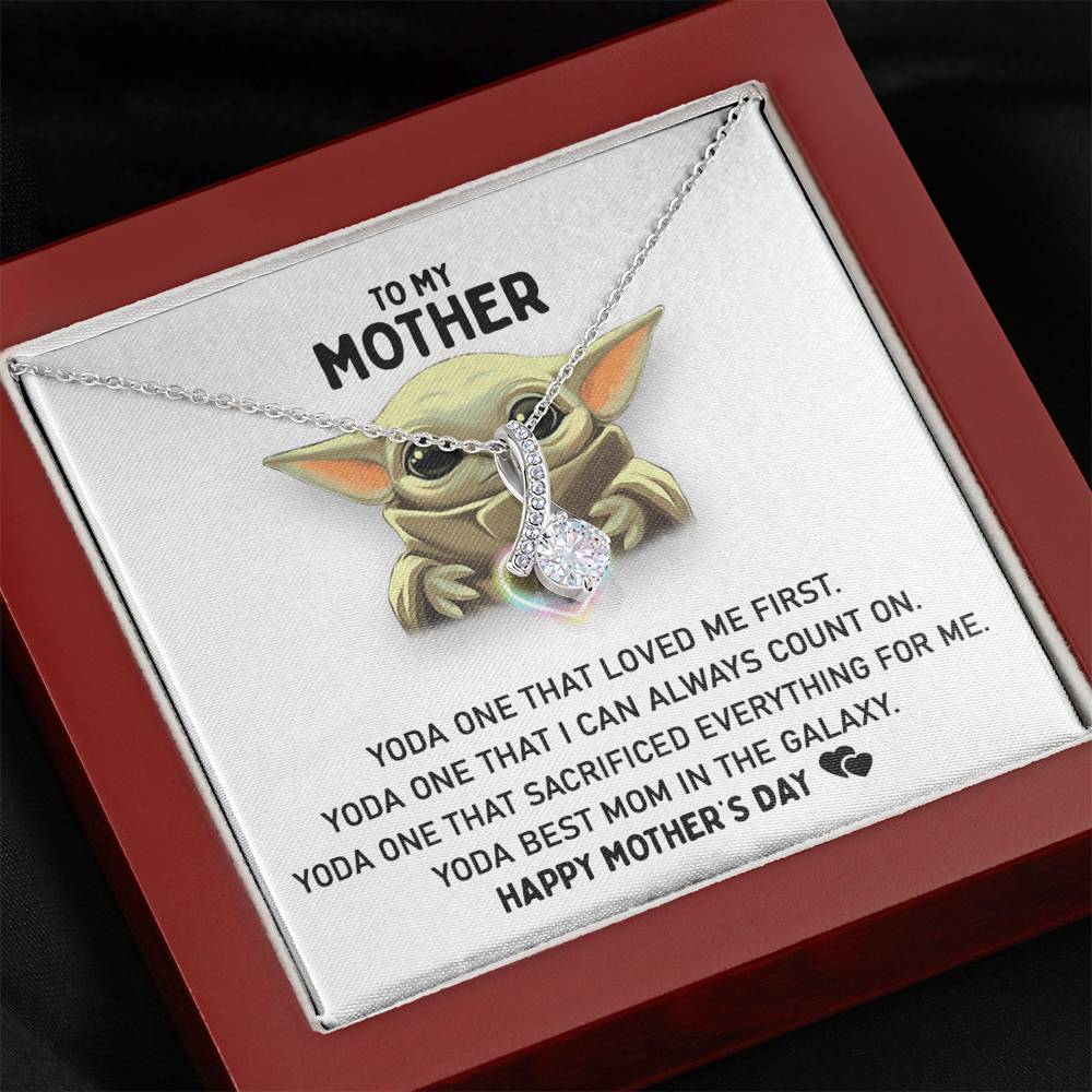 Mothers Day Gift Jewelry For Mom Baby Yoda Mom Gift Alluring Beauty Necklace