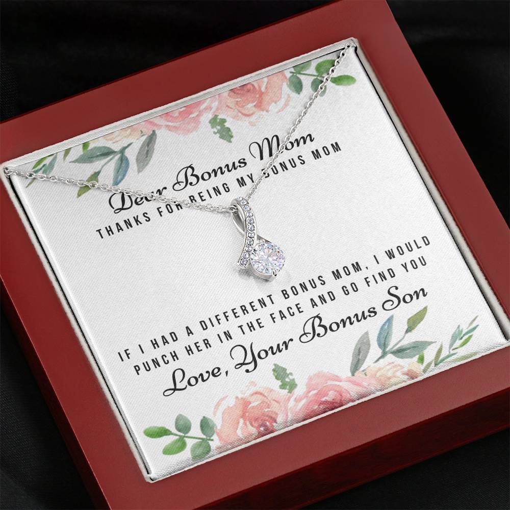 My Bonus Mom Alluring Beautiful Necklace, Gift For Bonus Mom, Mother’s Day Gift