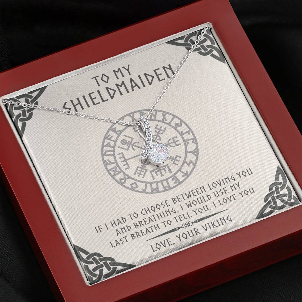 To My Shieldmaiden Alluring Beauty Necklace, Viking Gifts, Valentines Day Gifts