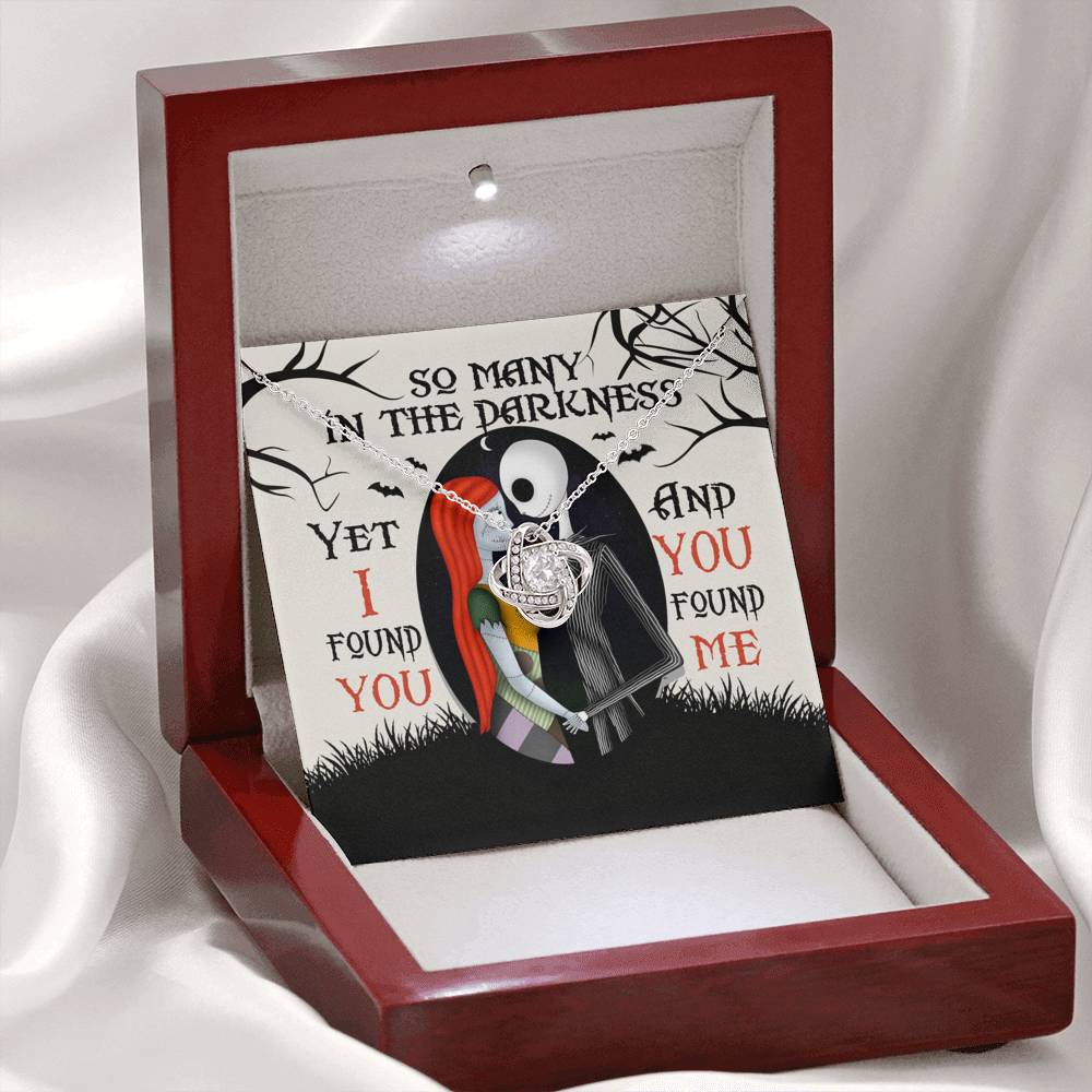 Jack and Sally Necklace, Gift for Girlfriend Soulmate Fiance Halloween Christmas
