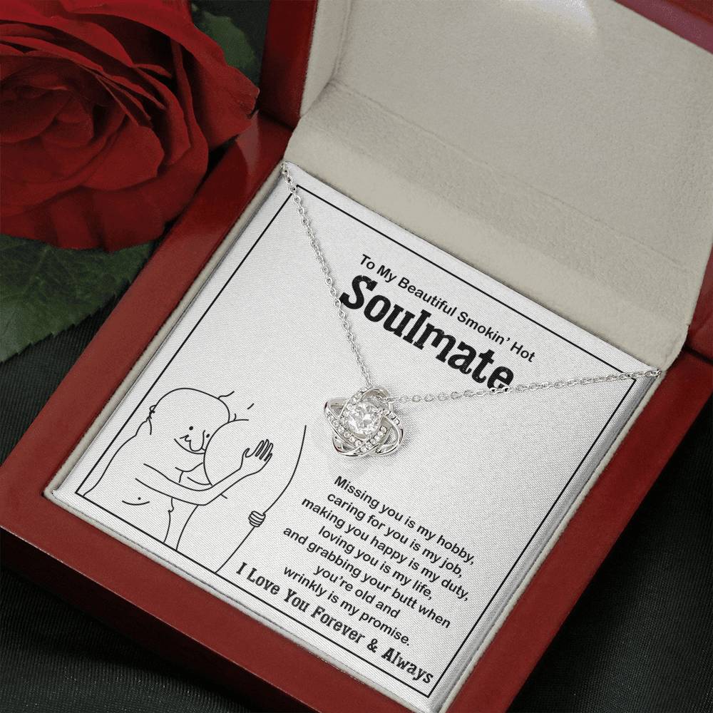 To My Smokin' Hot Soulmate Necklace Funny Gift for Soulmate Birthday Present Gift