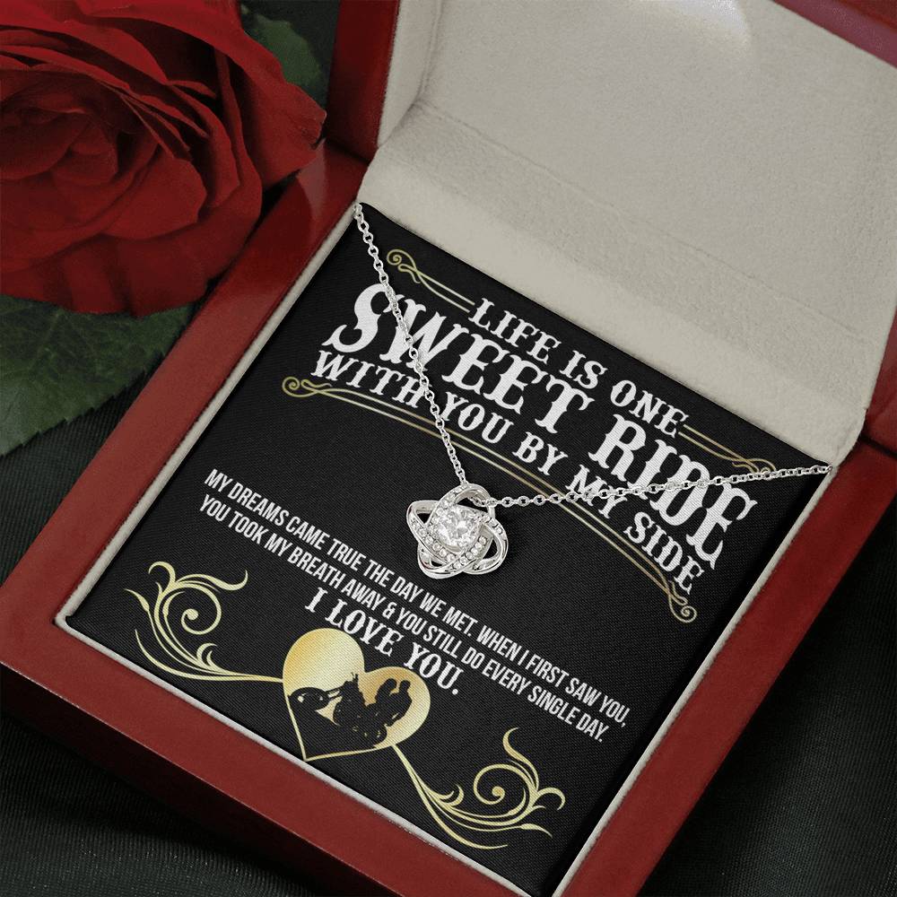 Gift for Sweet Ride Necklace, Riding Partner Gift, Birthday Gift for Biker Woman