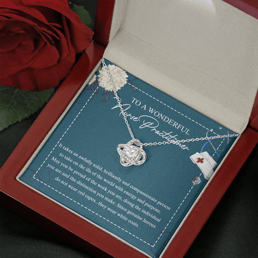 To My Nurse Practitioner Necklace with Box Message Card, Gift For Nurse Jewelry