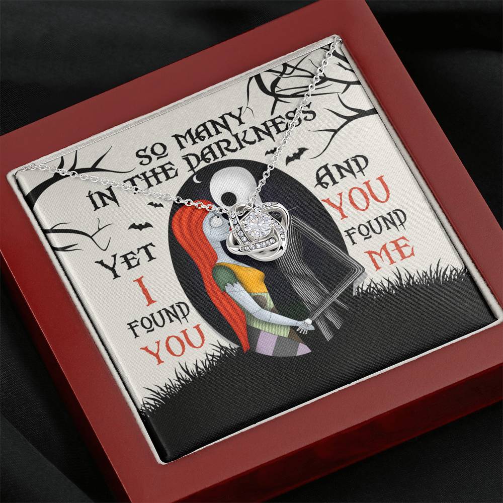 Jack and Sally Necklace, Gift for Girlfriend Soulmate Fiance Halloween Christmas