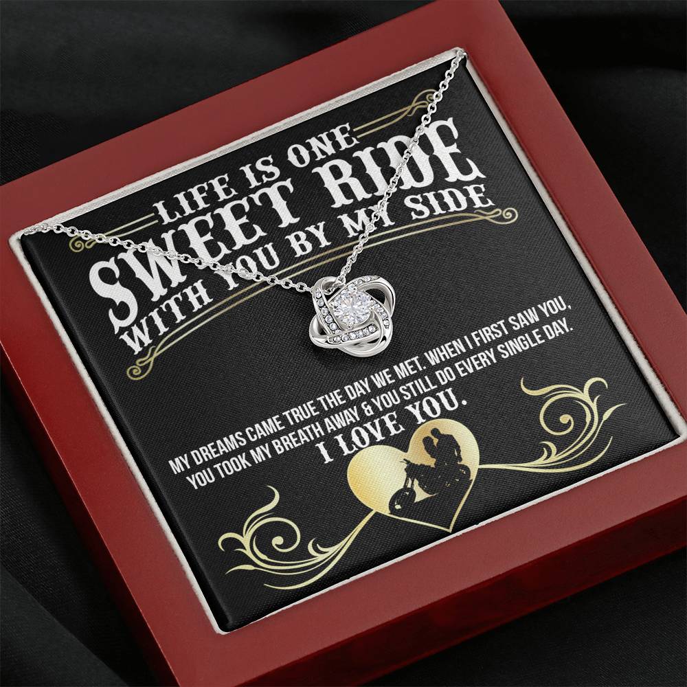 Gift for Sweet Ride Necklace, Riding Partner Gift, Birthday Gift for Biker Woman